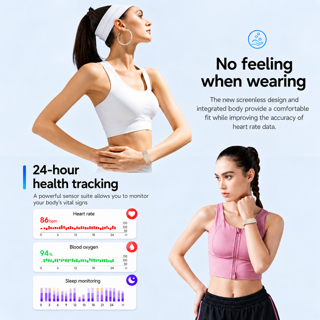 VIRA™ Screen-Free Smart Wellness Bracelet